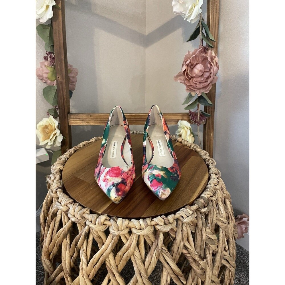 Dana Buchman Floral Print Pointed Toe Heels